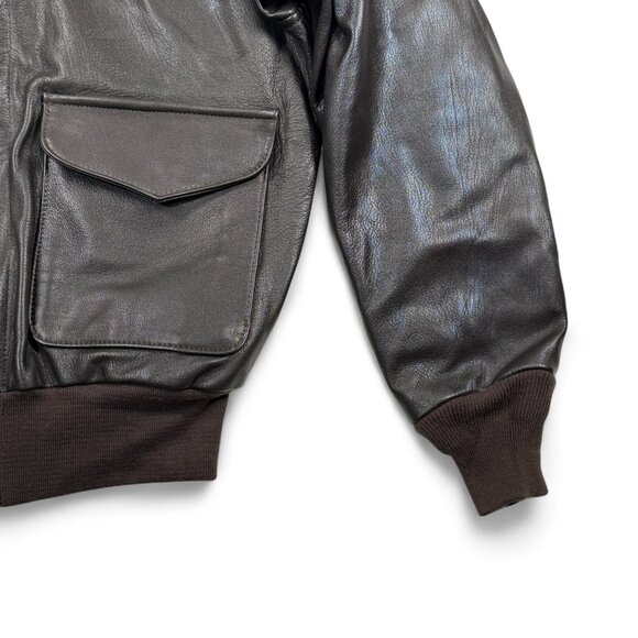 Cockpit U.S.A.F. 21st Century A-2 Jacket Goatskin Leather Black Mens 38 USA NWT - Picture 11 of 16
